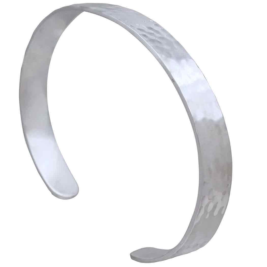Sterling Silver Hammered Cuff Bracelet 46x63mm