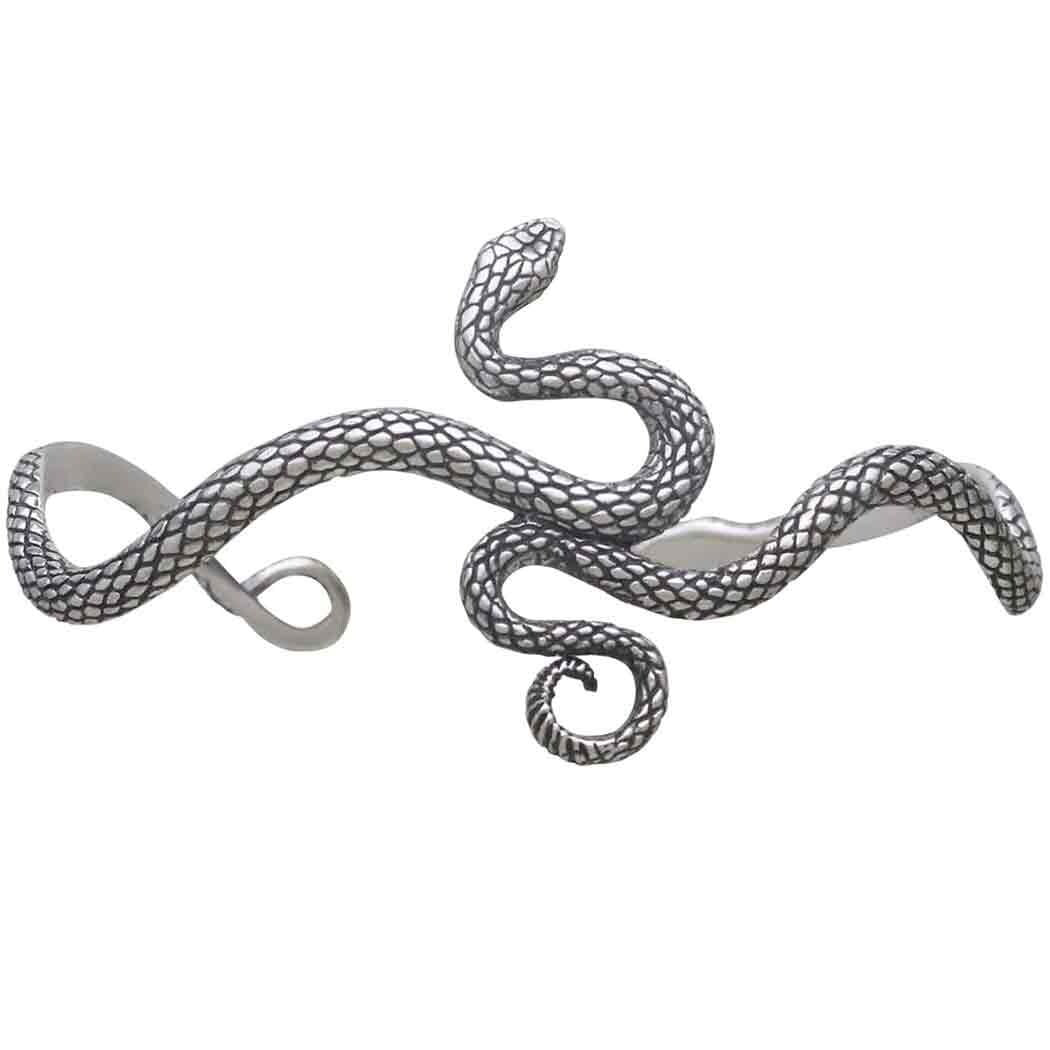 Sterling Silver Textured Snake Bracelet