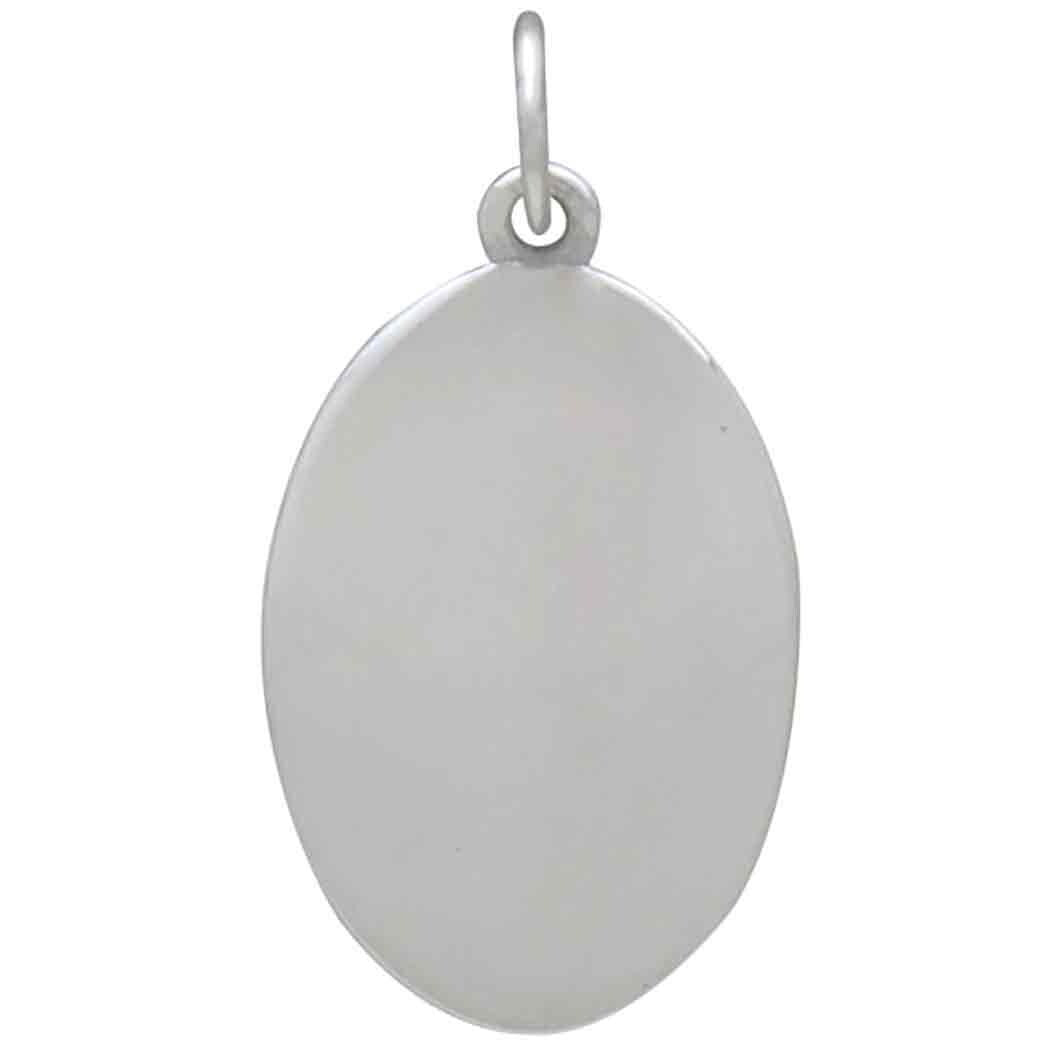 Silver Waterlily Charm - July Birthflower 25x13mm