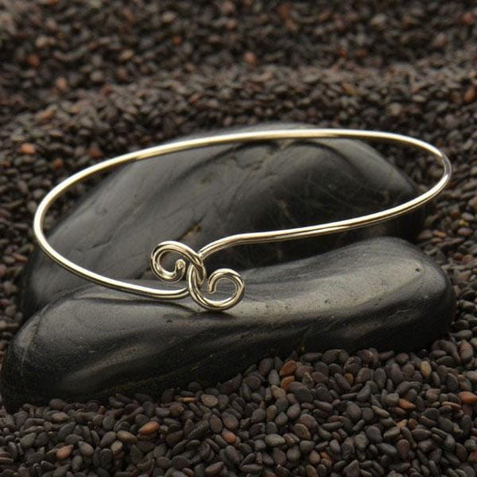 Sterling Silver Charm Bracelet - Twist Closure Small