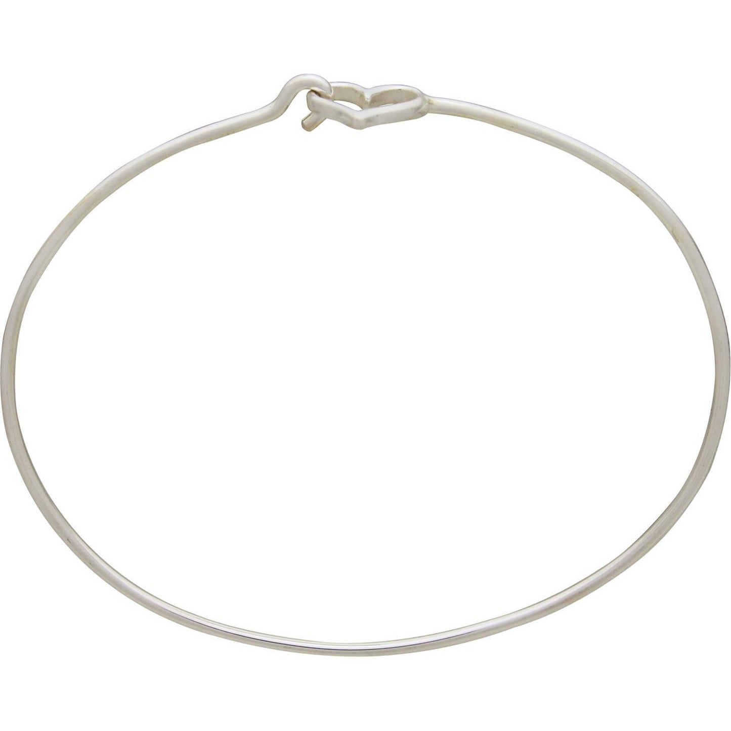 Sterling Silver Heart Hook and Eye Bracelet
