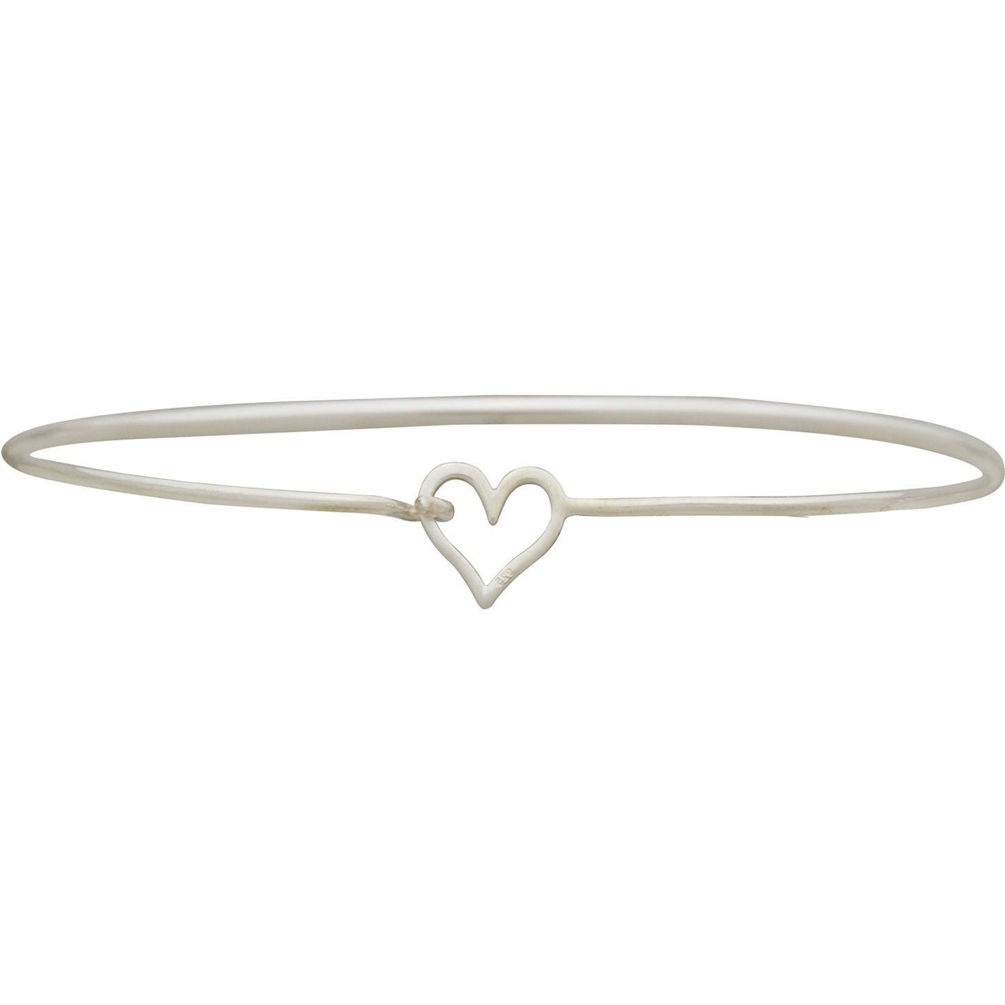 Sterling Silver Heart Hook and Eye Bracelet