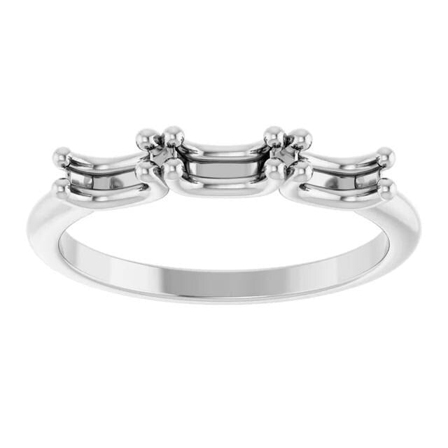 Stackable oval ring mounting in Sterling Silver or 14k Gold