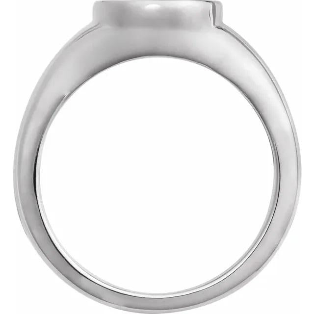 Oval Bezel-Set Ring Mounting: Sterling Silver or Gold