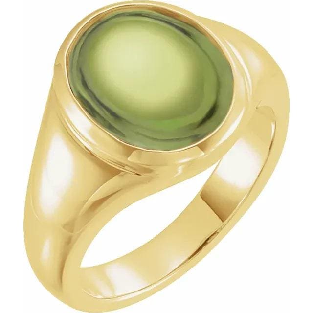 Oval Bezel-Set Ring Mounting: Sterling Silver or Gold