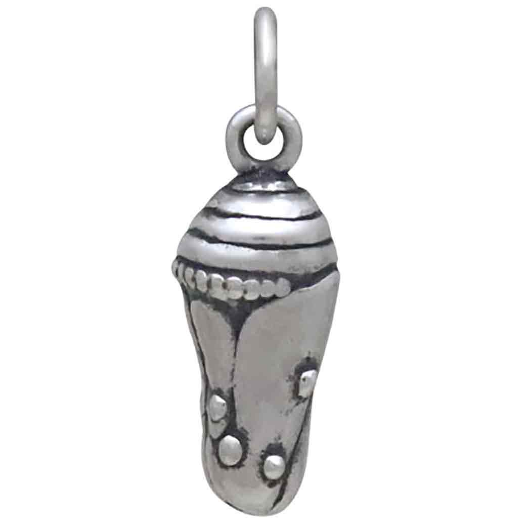 Sterling Silver Chrysalis Charm 18x6mm