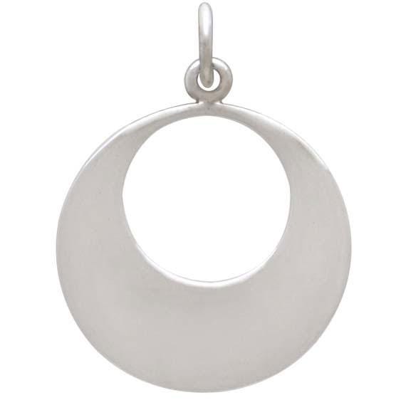 Sterling Silver Wave Charm with Bronze Stars 23x17mmSterling Silver Wave Charm with Bronze Stars 23x17mm