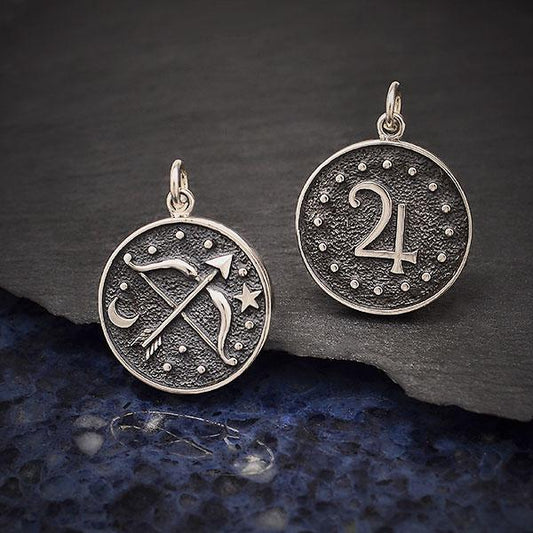 Sterling Silver Astrology Sagittarius Pendant