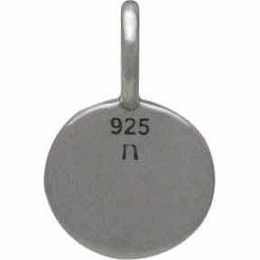 Sterling Silver Cross Charm on a Disk 13x8mm
