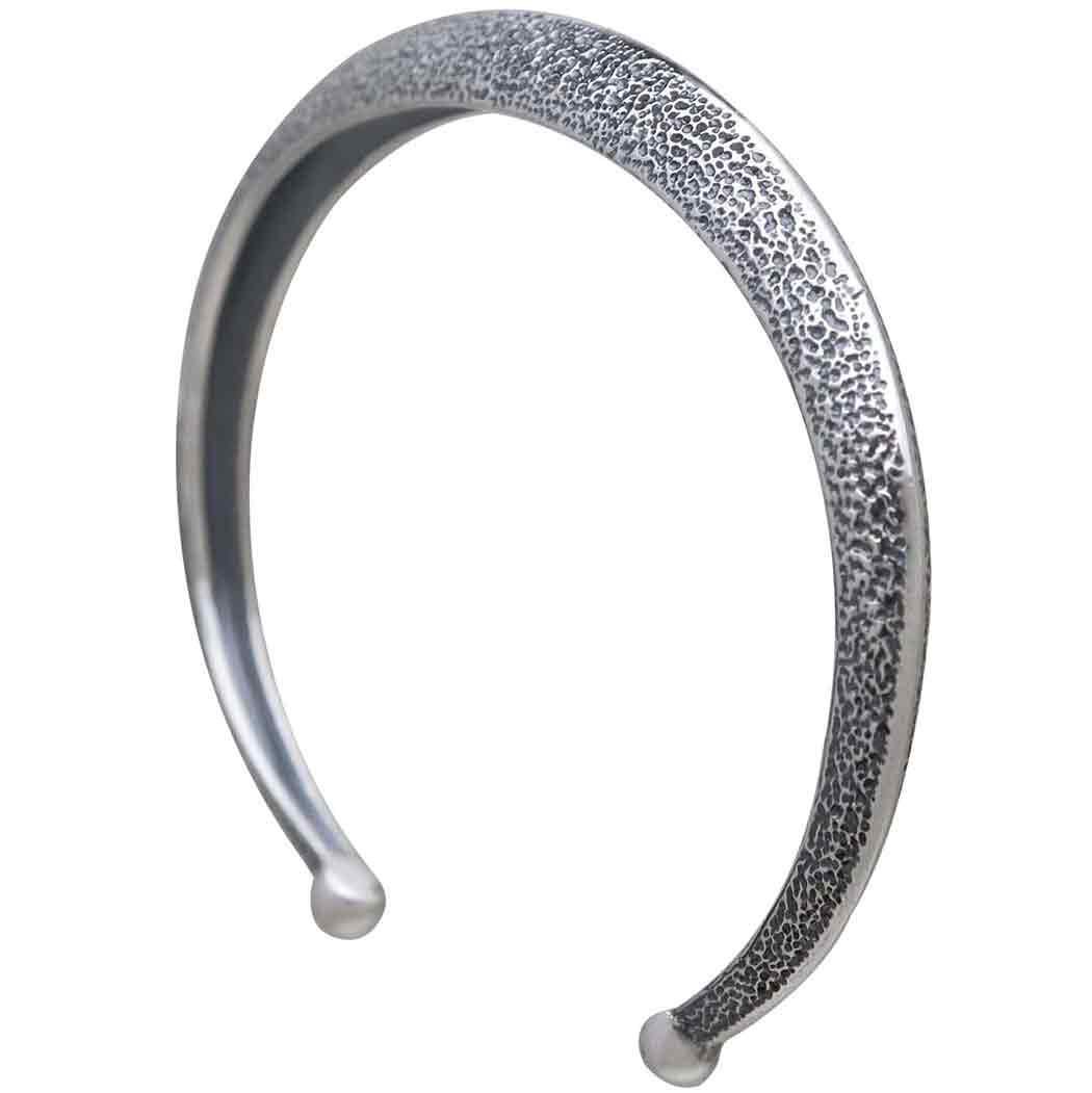 Sterling Silver Ridged Bracelet with Texture