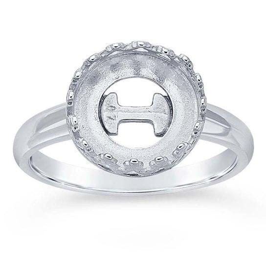 Sterling Silver  Round Gallery Wire Bezel Ring Mounting, choose your size