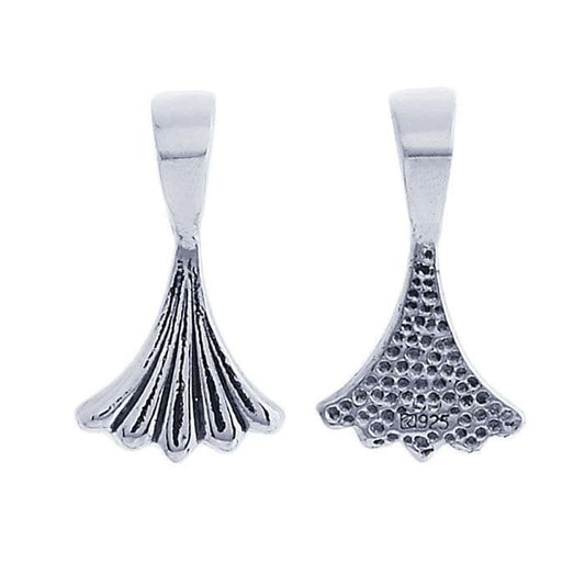 Sterling Silver Fluted Glue-On Bail