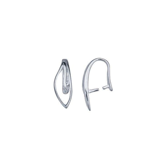 Sterling Silver Open Leaf Pinch Bail