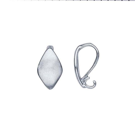Sterling Silver Diamond-Shaped Bail with Hidden Loop