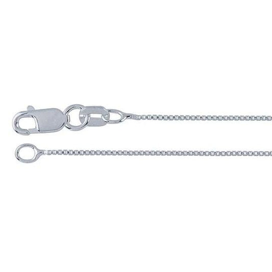 Sterling Silver 0.7mm Venetian Box Chain, choose your length