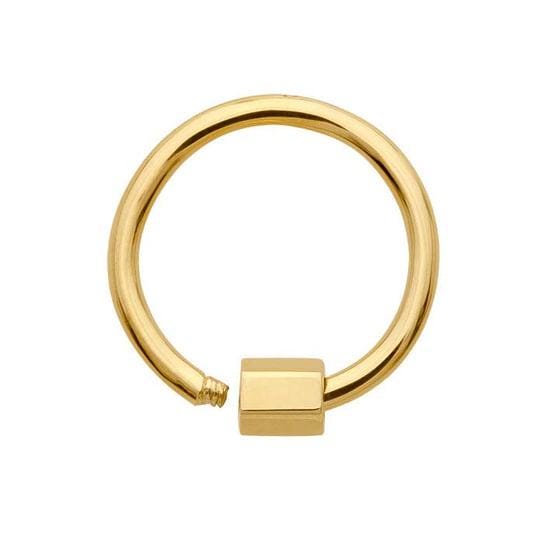 10K Yellow Gold 16.8 x 16.8 Oval or Round Carabiner Clasp