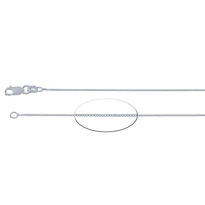 Sterling Silver 0.7mm Venetian Box Chain, choose your length