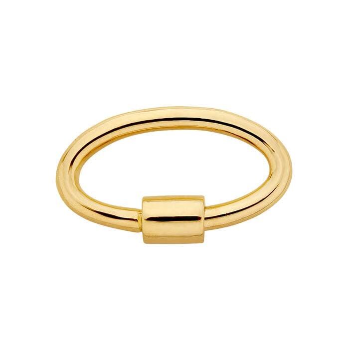 10K Yellow Gold 16.8 x 16.8 Oval or Round Carabiner Clasp