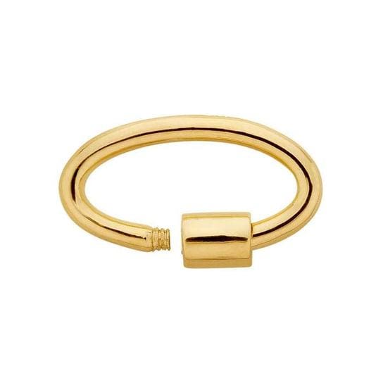 10K Yellow Gold 16.8 x 16.8 Oval or Round Carabiner Clasp