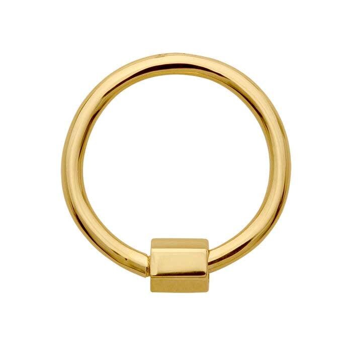 10K Yellow Gold 16.8 x 16.8 Oval or Round Carabiner Clasp