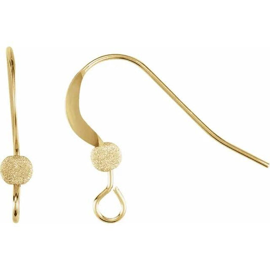14K Yellow Gold-Filled French Wire Earring Top