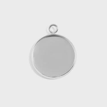18K Gold PVD or Stainless Steel Cabochon Bezel Pendant Mountings, choose 10mm or 12mm