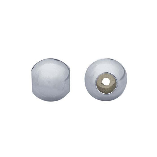 Sterling Silver Smart Bead with Silicone Insert - 8mm (Pair)