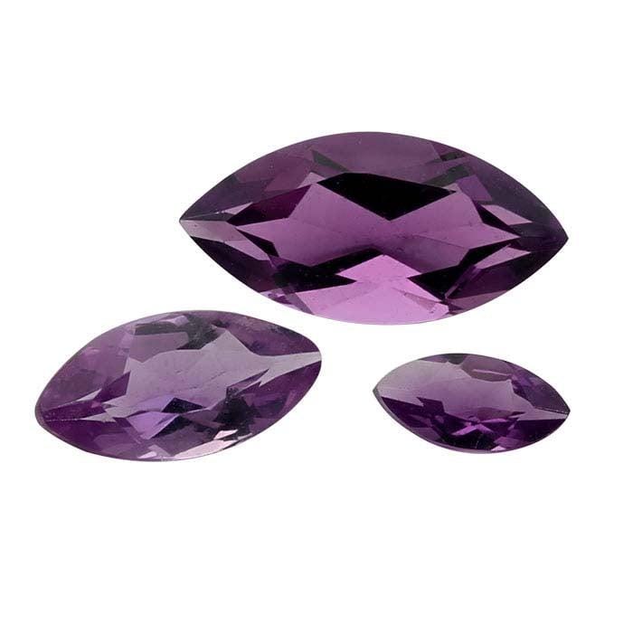 Amethyst 6 x 3mm Marquise Faceted Gemstone, AAA