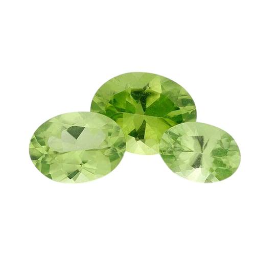 Peridot 7 x 5mm Oval Faceted Gemstone, AA-Grad