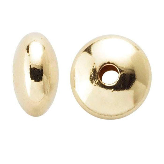 14/20 Yellow Gold-Filled Saucer Bead, 3 sizes available, 3.5mm, 4.5mm, 5mm