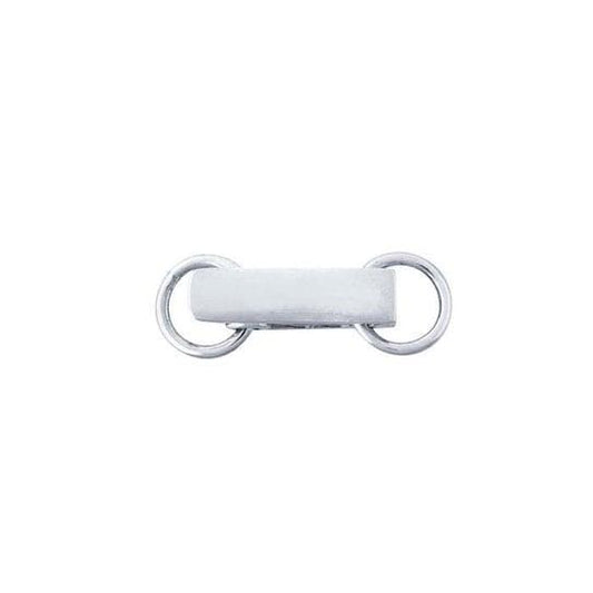 Sterling Silver 20 x 7mm Fold-Over Clasp with Attach Rings