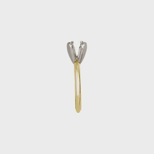 Solid Gold 6-Prong Solitaire Ring Mounting: 10k/14k Round Setting