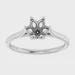 6.5 mm Round Engagement Ring Mounting in 10k or 14k Gold