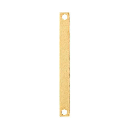 14/20 Yellow Gold-Filled Flat Rectangle Link Component, 20-Ga.
