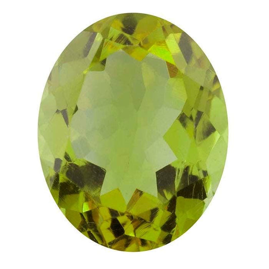 Peridot 7 x 5mm Oval Faceted Gemstone, AA-Grad