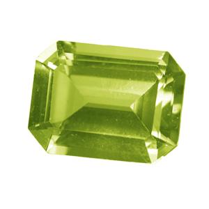 6x4 mm Octagon Faceted Peridot 5 piece Lot AA Grade