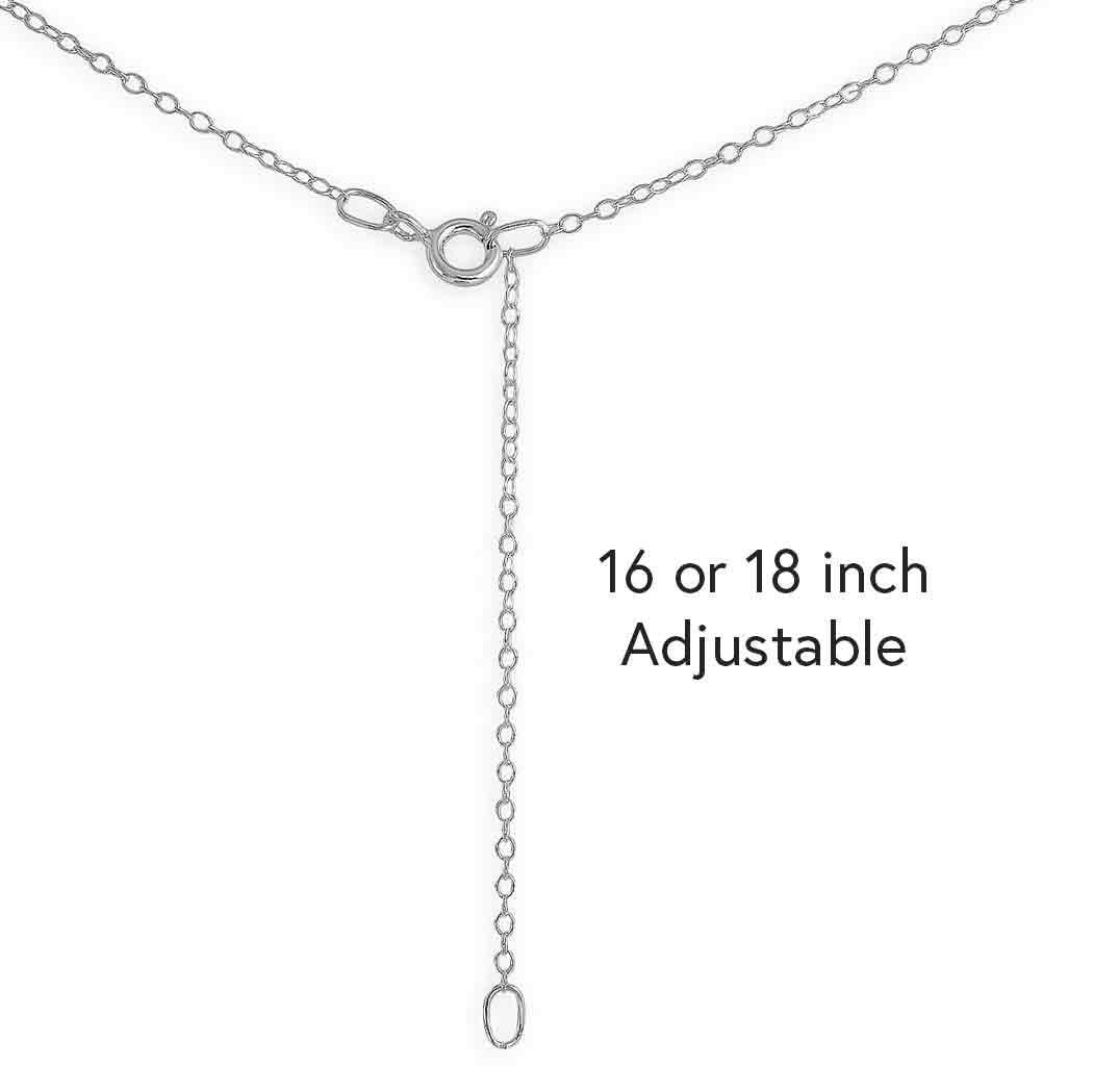 Sterling Silver Bee Necklace, 18 inch