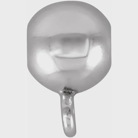 3 mm Silicone Stopper Bead Slide Bail in Sterling Silver, Gold Filled or 14k Gold