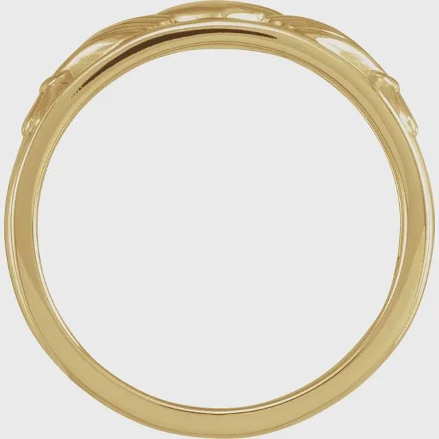 Men's 11 mm Claddagh Flat Band in 925 Sterling Silver or 14k Gold