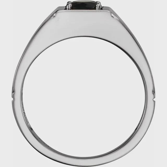 Sterling Silver 8x6 mm Oval Ring Mounting, Men's Ring