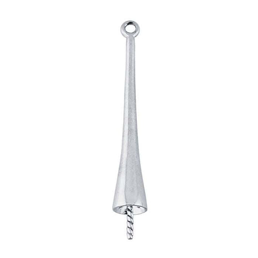 Sterling Silver Flared Pearl Cup & Peg Component Mounting