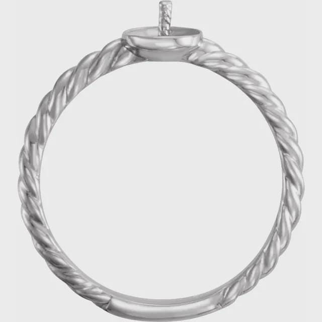 Ring Mounting for 6 mm Pearl in Sterling Silver or 14k Gold