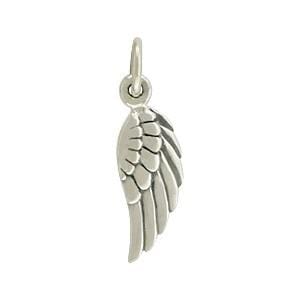 Sterling silver angel wing charm, choose left or right