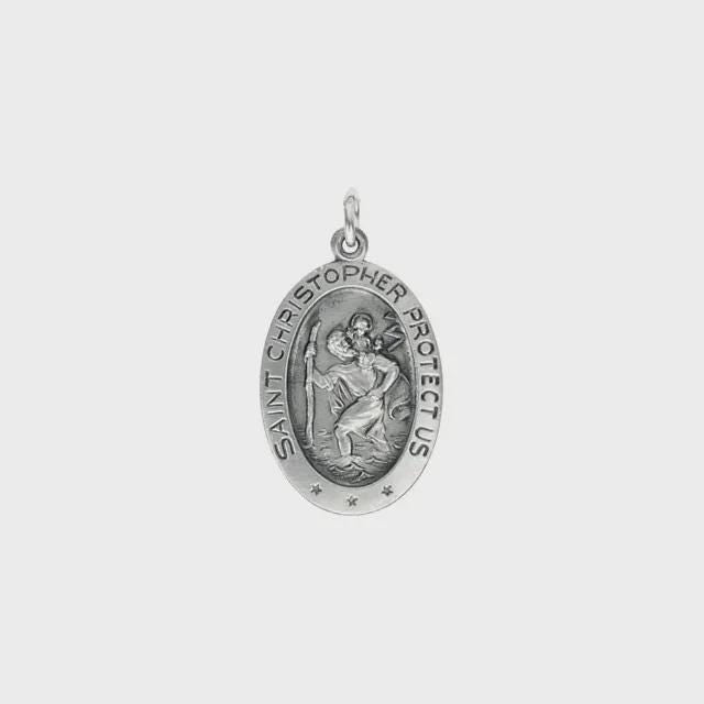 St. Christopher Medal, 14k Gold or 925 Sterling Silver