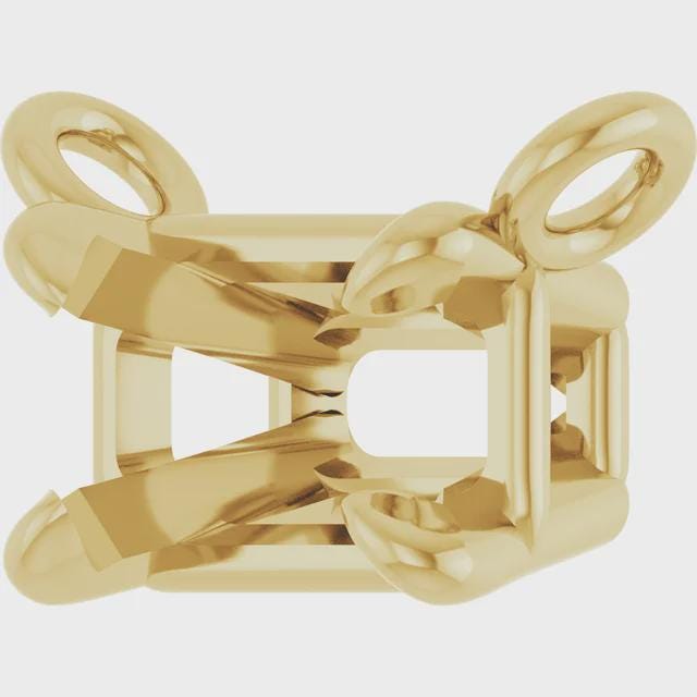 14K Yellow  Gemstone Center 18" Necklace, choose your gemstone or set your own