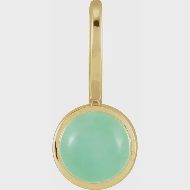 14K Yellow Cabochon  Charm/Pendant