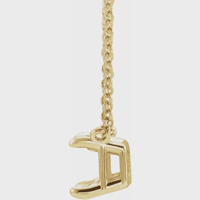 14K Yellow  Gemstone Center 18" Necklace, choose your gemstone or set your own