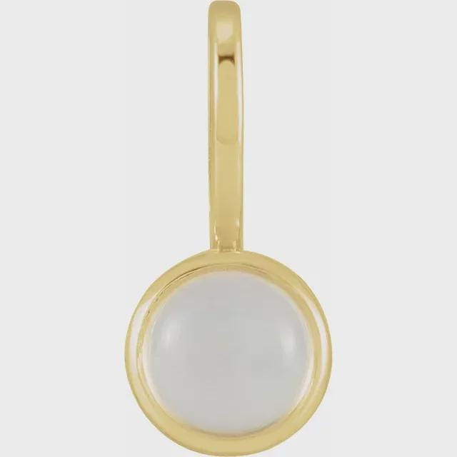 14K Yellow Cabochon  Charm/Pendant