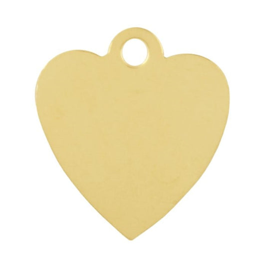 14/20 Yellow Gold-Filled 14.7mm Heart Charm