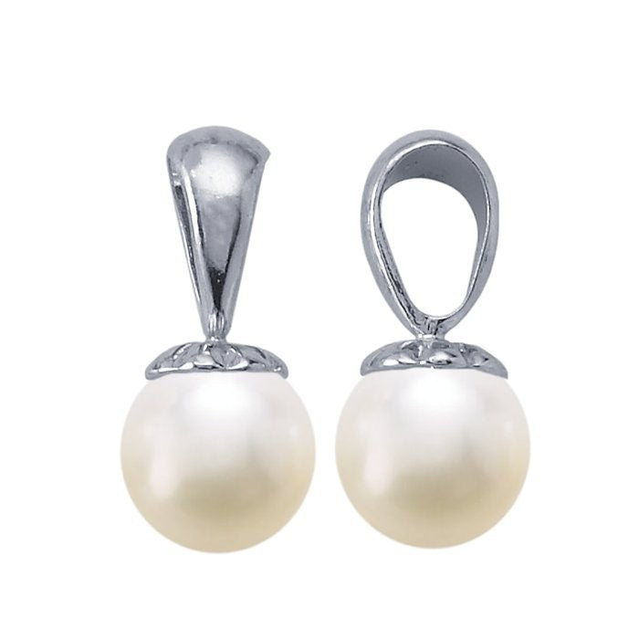 14K Yellow or White Gold Pendant Mounting with Pearl Peg